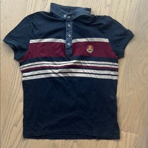 D&G Kids Polo Shirt in Navy and Burgundy